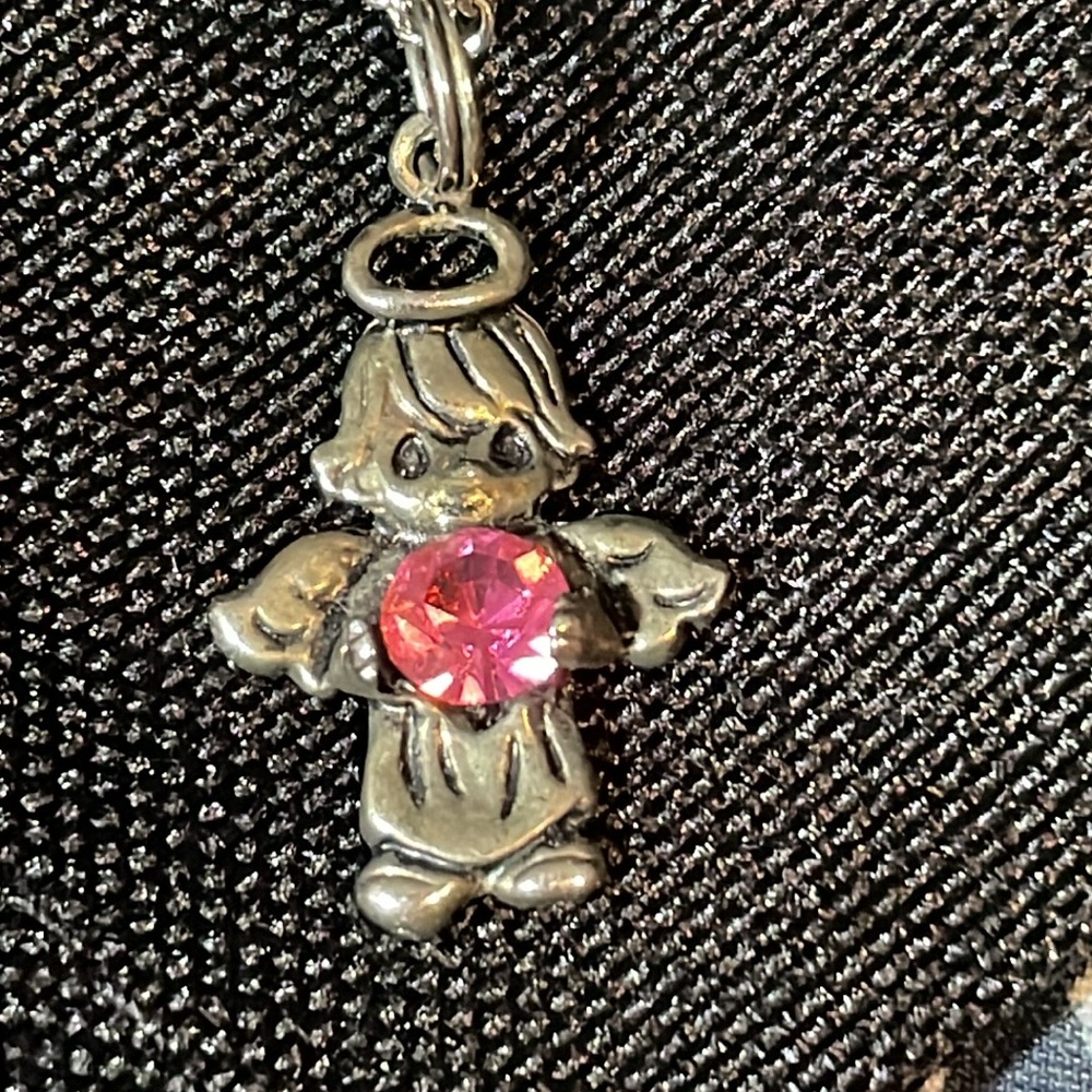 Vintage PRECIOUS MOMENTS BIRTHSTONE PENDANT